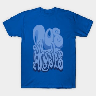 Los Angeles lettering art - baby blue T-Shirt